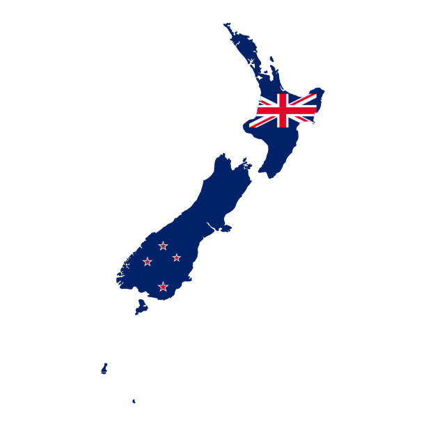 istock New Zealand map silhouette with flag isolated on white background 1500676753