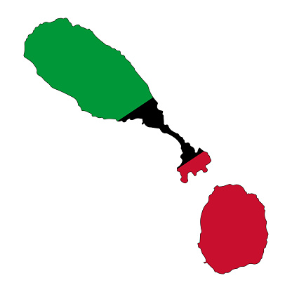 Saint Kitts and Nevis flag simple illustration for independence day or election. Simple icon for web