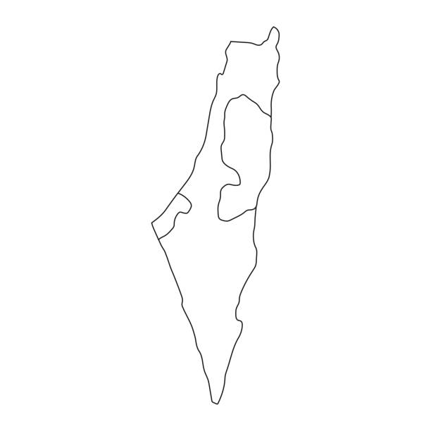 Highly detailed Israel map with borders isolated on background Highly detailed Israel map with borders isolated on background. Flat style sea population stock illustrations