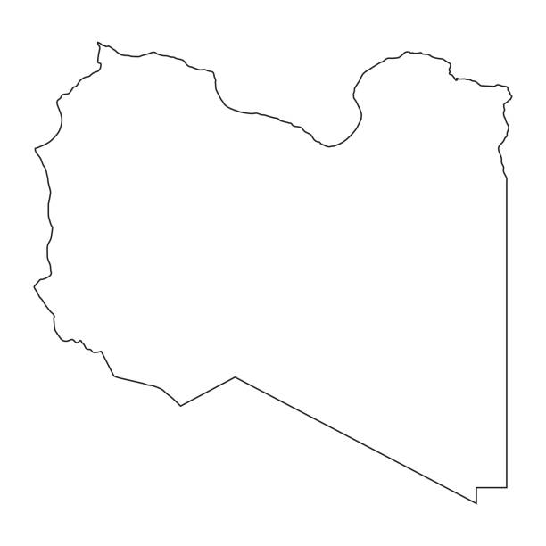 Highly detailed Libya map with borders isolated on background Highly detailed Libya map with borders isolated on background. simple icon sea population stock illustrations