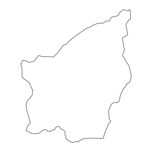 Vector illustration of Highly detailed San Marino map with borders isolated on background