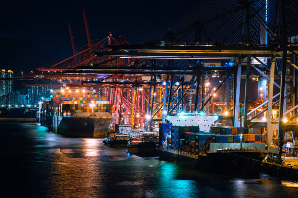 istock Logistics and transportation of Container Cargo ship and Cargo in Hong Kong 1500687453