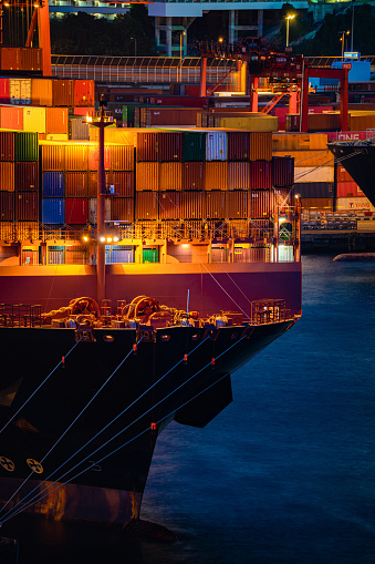 Logistics and transportation of Container Cargo ship and Cargo in Hong Kong
