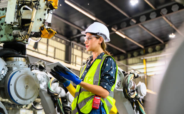istock Business owner engineer managing and checking work at factory 1500688201