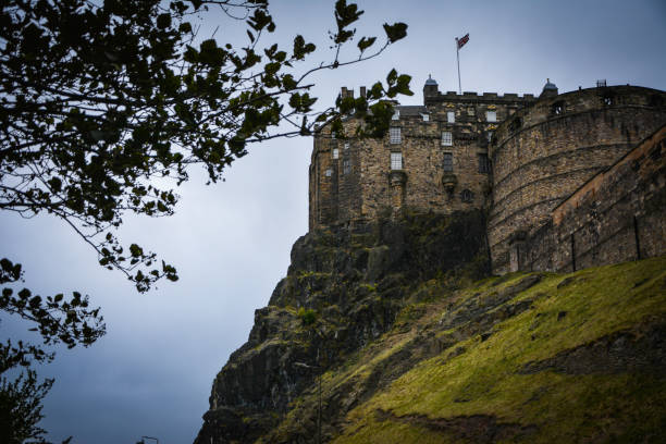Edinburgh Castle at the top of the hill.