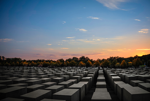 The Memorial to the Murdered Jews of Europe, also known as the Holocaust Memorial, is a memorial in Berlin to the Jewish victims of the Holocaust, designed by architect Peter Eisenman and Buro Happold. It consists of a 19,000-square-metre (200,000 sq ft) site covered with 2,711 concrete slabs or 