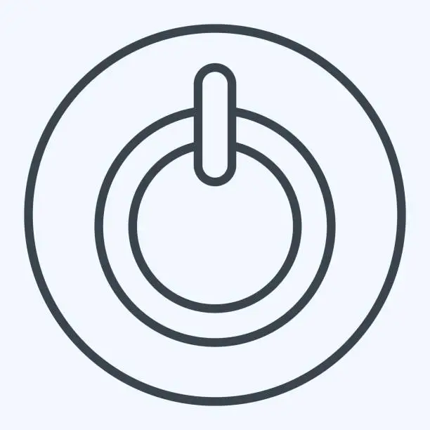 Vector illustration of Icon Power Button. related to Air Conditioning symbol. line style. simple design editable. simple illustration