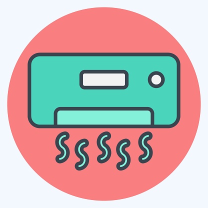 Icon Coolling. related to Air Conditioning symbol. color mate style. simple design editable. simple illustration