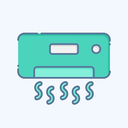 Icon Coolling. related to Air Conditioning symbol. doodle style. simple design editable. simple illustration