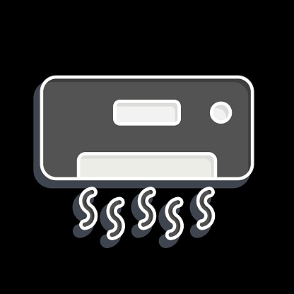Icon Coolling. related to Air Conditioning symbol. glossy style. simple design editable. simple illustration