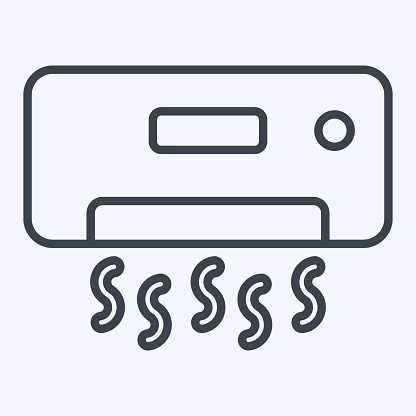 Icon Coolling. related to Air Conditioning symbol. line style. simple design editable. simple illustration
