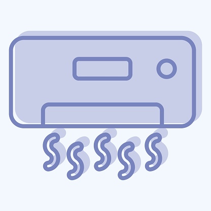 Icon Coolling. related to Air Conditioning symbol. two tone style. simple design editable. simple illustration