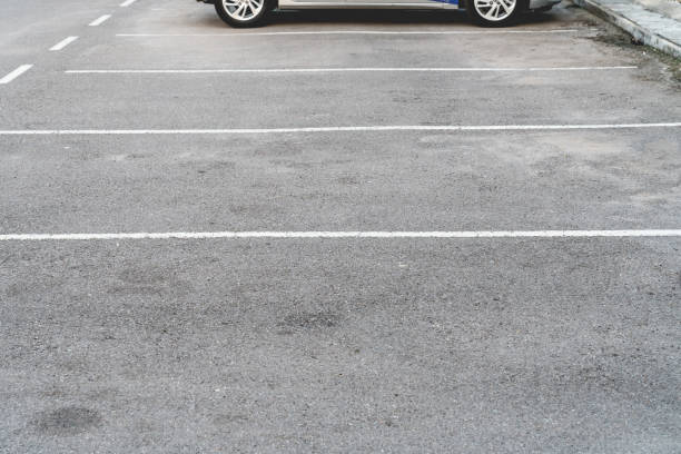 istock Lines parking on asphalt background 1500738723