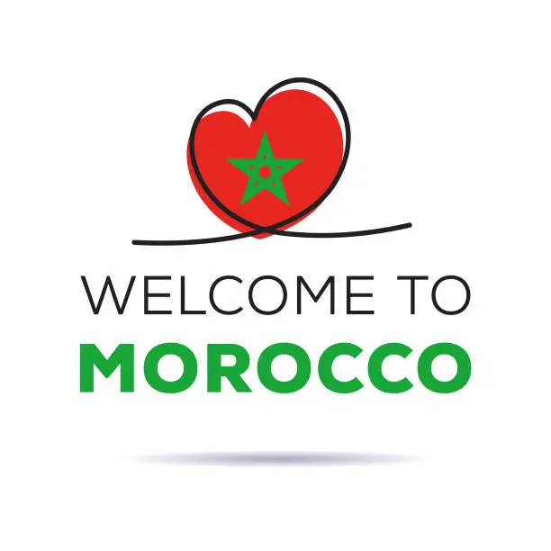 Vector illustration of Welcome to Morocco