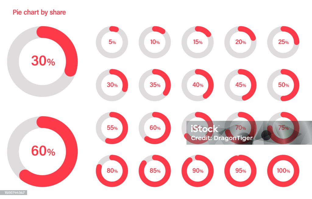 Pie Chart Variation Set Stock Illustration - Download Image Now ...