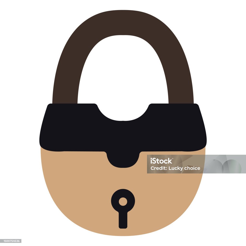 Vector Style Padlock Padlock In Color Flat Style Vector Object Isolated On White Background ...