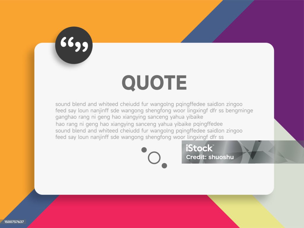 Quote Bubble Comment Note Frame Vector Design Material Information ...