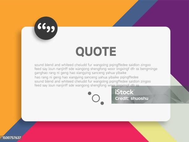 Quote Bubble Comment Note Frame Vector Design Material Information ...
