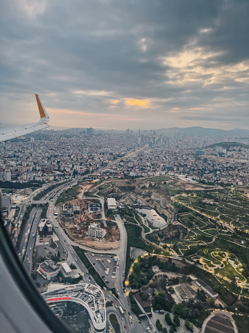 Istanbul area seen from an airplane