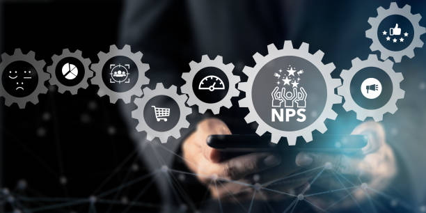 istock Net Promoter Score (NPS) measuring customer satisfaction and loyalty concept.Tool for measure customer loyalty and improvement products or services. Businessman working NPS on tablet with smart screen 1500777818