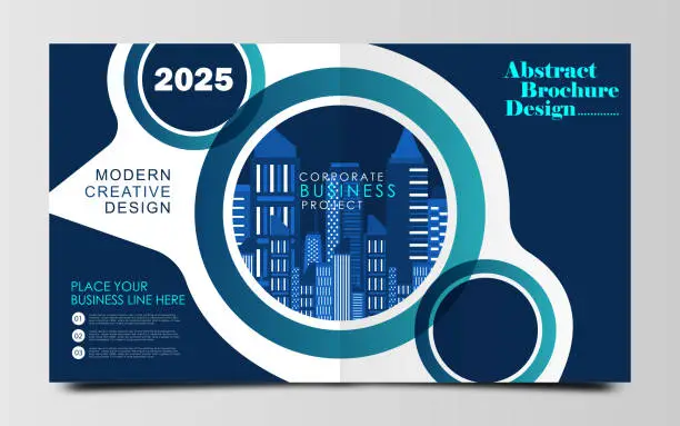 Vector illustration of Brochure template layout design. Corporate business annual report, catalog, magazine, flyer mockup