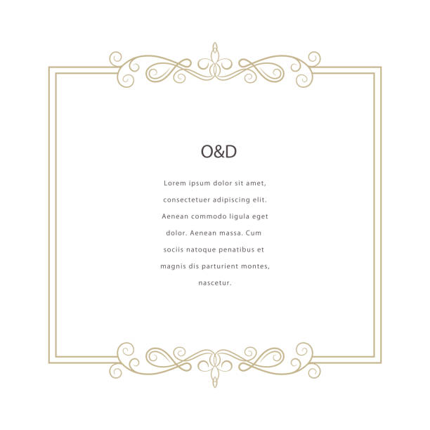 Decorative vector frame. Elegant element for design template, place for text. Floral border. Decorative vector frame. Elegant element for design template, place for text. Floral border. Lace decor for birthday and postcard, wedding invitation. invitation stock illustrations