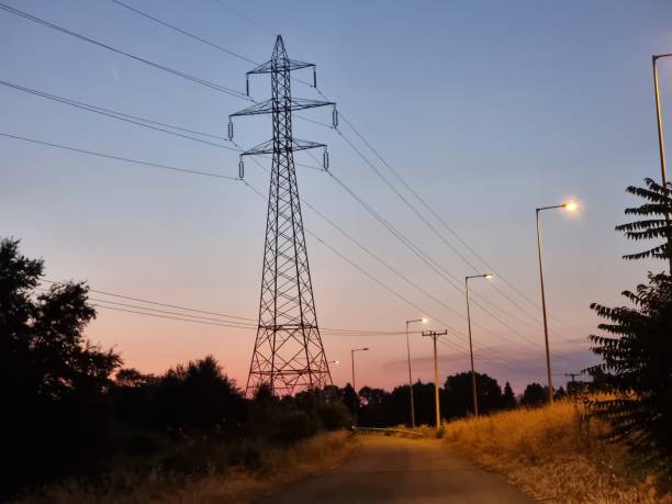 istock electricity pylons in sunset 1500797961