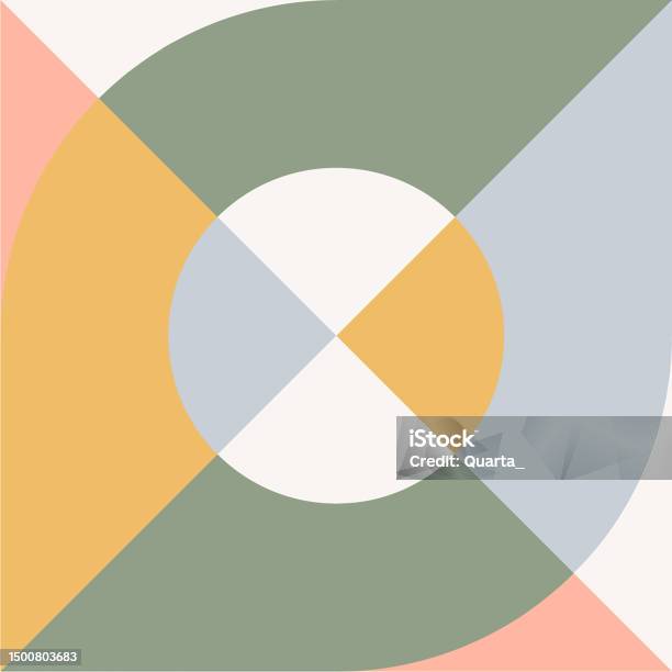 Aesthetic Patterns Rounded Geometric Square And Circle Pattern Simple Aesthetic Shape Ornament ...