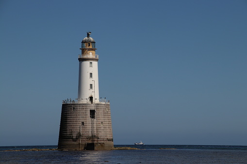 Rattray Head Lighthouse at low tide