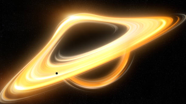 Futuristic Black Hole Simulation stock photo