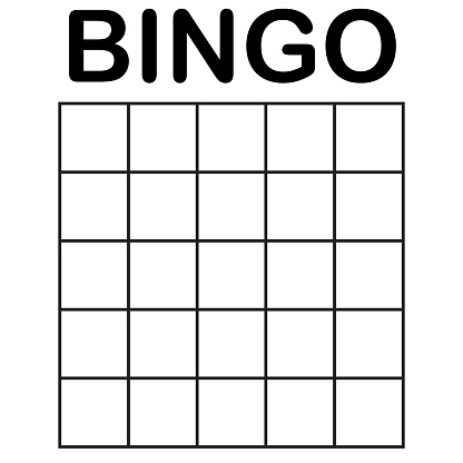 Bingo Board Icon Lottery Tickets Sign Lotto Bingo Cards Symbol Flat ...