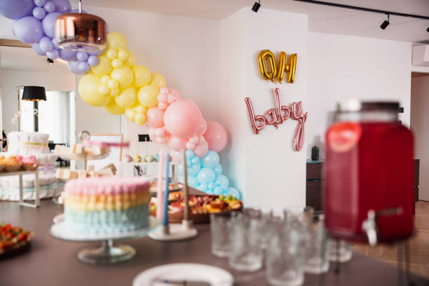 istock Beautifully Decorated Apartment Before A Baby Shower Celebration 1500819261
