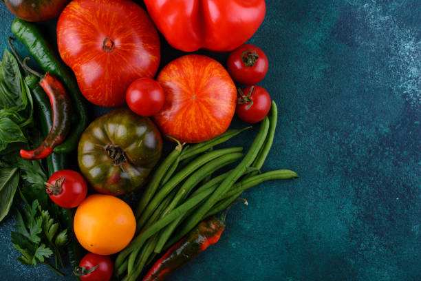 istock Assortment of different tomatoes, pepper and basil 1500839007