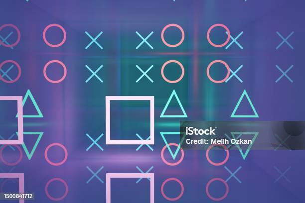 Gaming Rectangle Shape Game Console Shapes Reflection Stock Illustration - Download Image Now ...