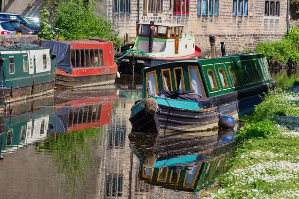 istock Old boat on water canal 1500848894