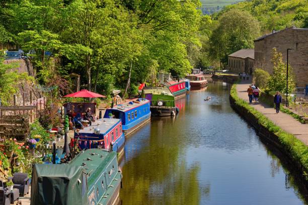 istock View from the bridge at  boats and canal 1500849444