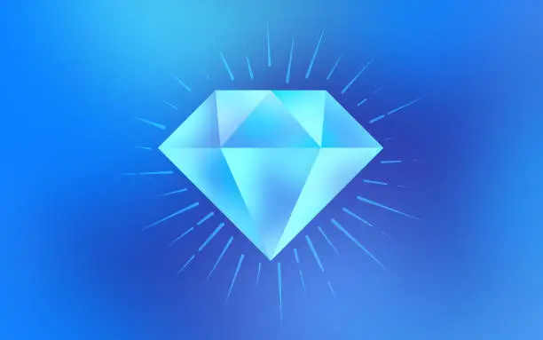 Vector illustration of Diamond Gem Glow Modern Background