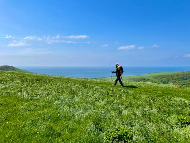 istock Hiking along Houns Tout trail above Encombe Valley 1500853067