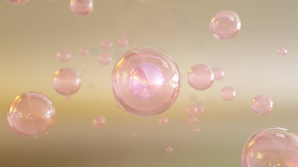 istock Collagen bubbles Design. Moisturizing Cream and Serum Concept. 1500853251