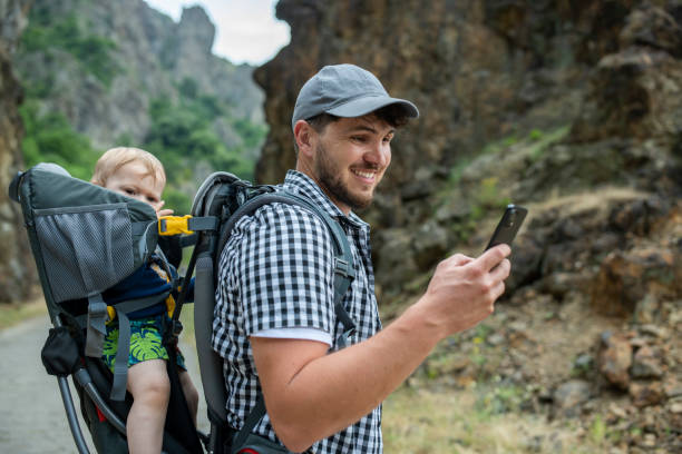 istock Father spending time with his little one on a hike. 1500865119