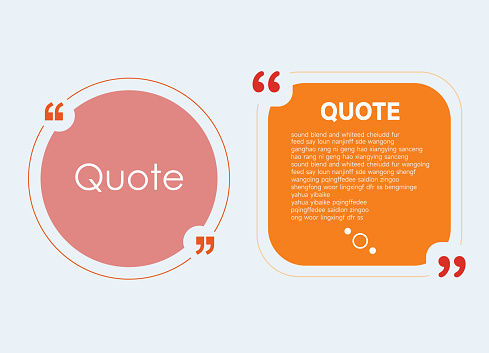 color design material speech bubbles quote frame social media template set
