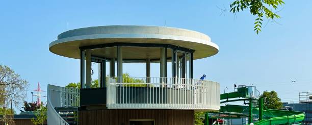 istock Watchtower in a public swimming pool 1500868498