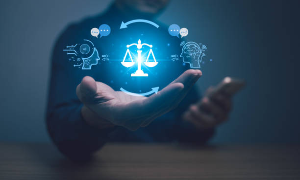 istock AI ethics or AI Law concept. Developing AI codes of ethics. Compliance, regulation, standard , business policy and responsibility for guarding against unintended bias in machine learning algorithms. 1500872504