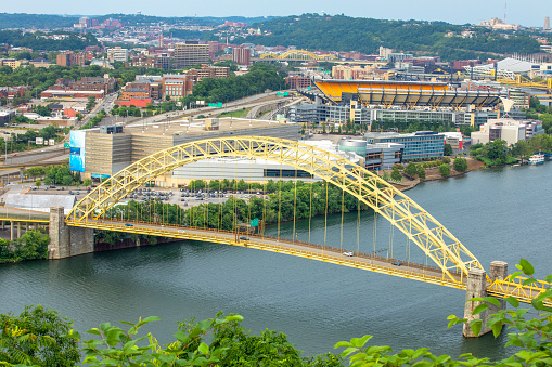 A view of the West End Bridge in Pittsburgh, Pennsylvania.