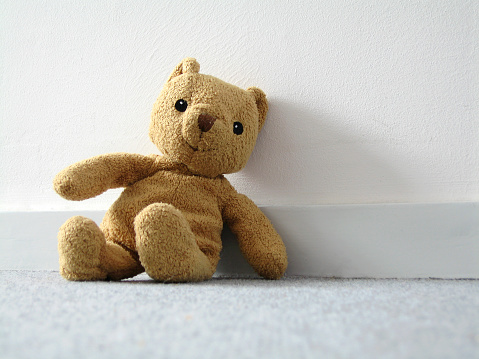 Abandoned old stuffed toy teddybear