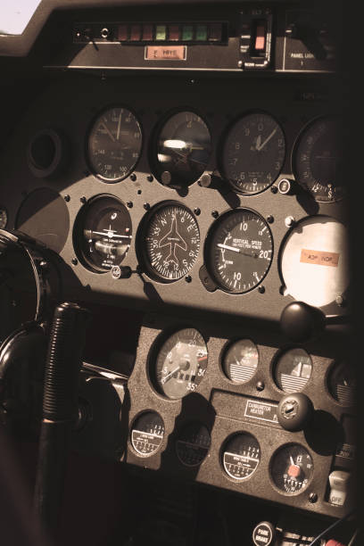 istock Instrument panel in the cockpit of a training aircraft 1500874899