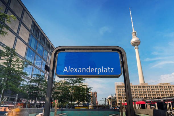 subway station at berlin Alexanderplatz in front of tv-tower
