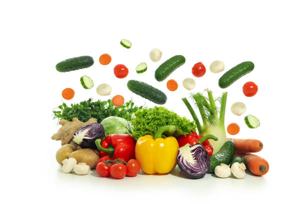 istock Group of vegetables isolated on white background 1500884198