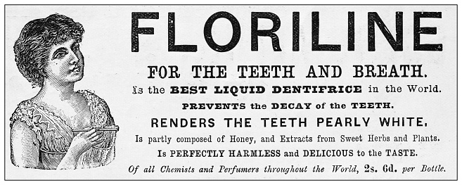 Antique advertisement from British magazine: Toothpaste