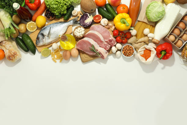 istock Concept of food and drinks, grocery, space for text 1500886345